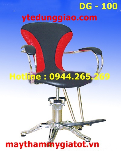 Ghế cắt tóc nữ tay sắt có đệm DG - 100