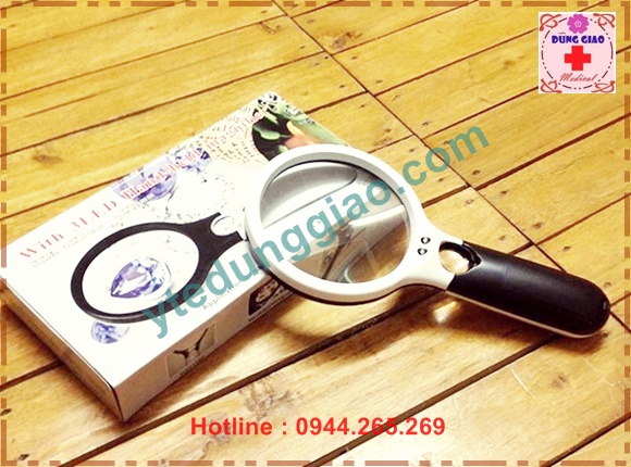 Kính lúp Đức cầm tay có 3 đèn LED