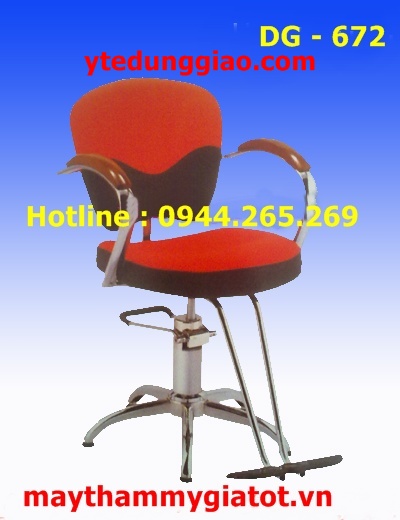 Ghế cắt tóc nữ tay sắt có gỗ DG - 672