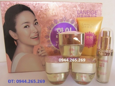 Bộ mỹ phẩm trị nám tàn nhang trắng da cao cấp Laneige hồng